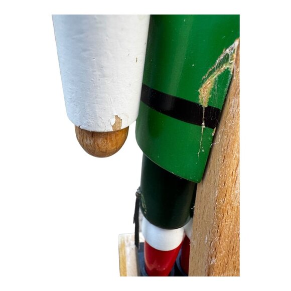 Vtg Steinbach Wooden Bavarian Huntsman Nutcracker W/Green Hat & Gray Beard 15" - Picture 6 of 15